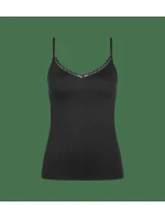 Feel Of Cotton Spaghetti Top - BLACK - TRIUMPH BLACK - TRIUMPH