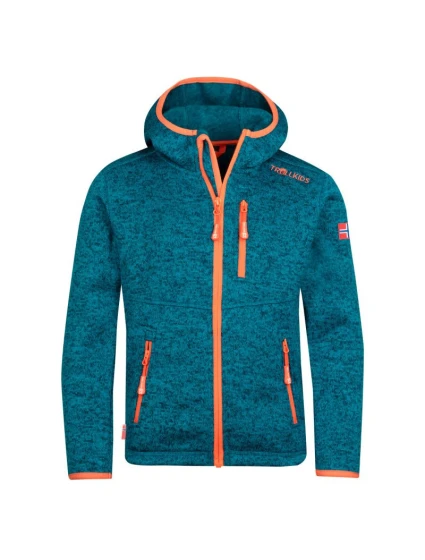 Trollkids Dětská bunda Jondalen XT atlantic Jr 222-197 fleecová bunda