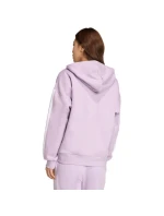 Dámská fleecová mikina adidas Essentials 3-Stripes s kapucí a zipem fialová JY3080 Dámská fleecová mikina adidas Essentials 3-Stripes s kapucí a zipem fialová JY3080