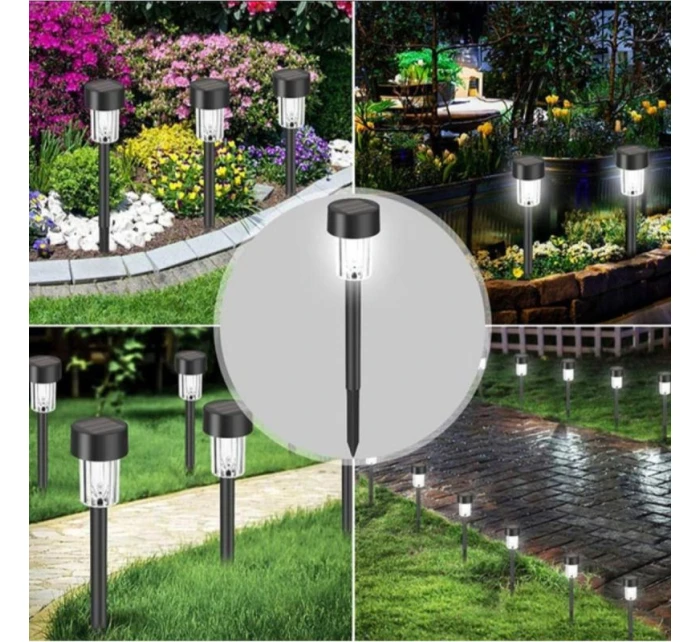 PLASTOVÁ SOLÁRNÍ LAMPA 4,5x31 cm LED - KIT.4 ks