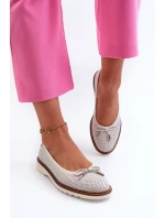 Dámské Letní Baletky Z Kůže  Bílé model 21661326 - Maciejka