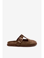 Dámské pantofle z imitace semiše tmavě zelené model 22125698 - Boto