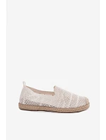 Dámské síťované espadrilles z textilu světle béžové Candessa Dámské síťované espadrilles z textilu světle béžové Candessa