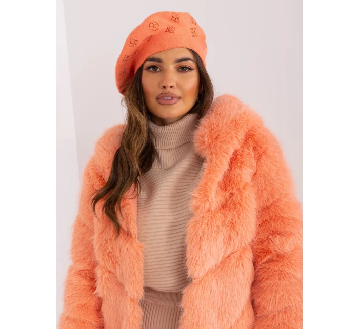 Czapka AT CZ model 18997544 brzoskwiniowy - FPrice Czapka AT CZ model 18997544 brzoskwiniowy - FPrice