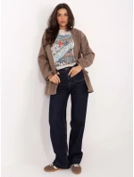 T shirt model 21798148 jasny beżowy - FPrice T shirt model 21798148 jasny beżowy - FPrice