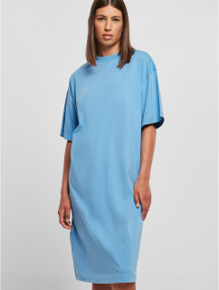 Dámské organické dlouhé oversized triko šaty horizonblue