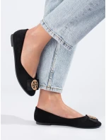 Pěkné dámské černé baleríny bez podpatku Pěkné dámské černé baleríny bez podpatku