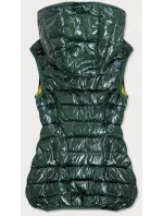 Zelená dámská vesta s kontrastní podšívkou model 16148490 - S'WEST