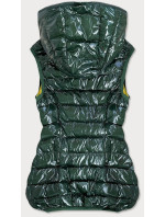 Zelená dámská vesta s kontrastní podšívkou model 16148490 - S'WEST