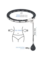 MAGNETICKÝ HULA HOP SET ČERNÝ HHM15 S POČÍTADLEM HMS + ZEŠTÍHLUJÍCÍ PÁS BR163 ČERVENÝ