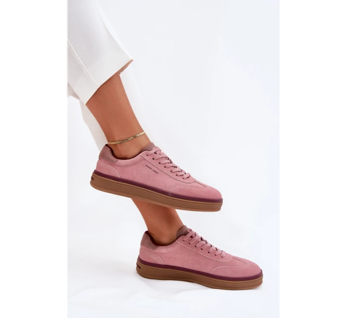 Semišové Dámské Tenisky Růžové model 21703337 - Daniel Lopez Just Dare Semišové Dámské Tenisky Růžové model 21703337 - Daniel Lopez Just Dare