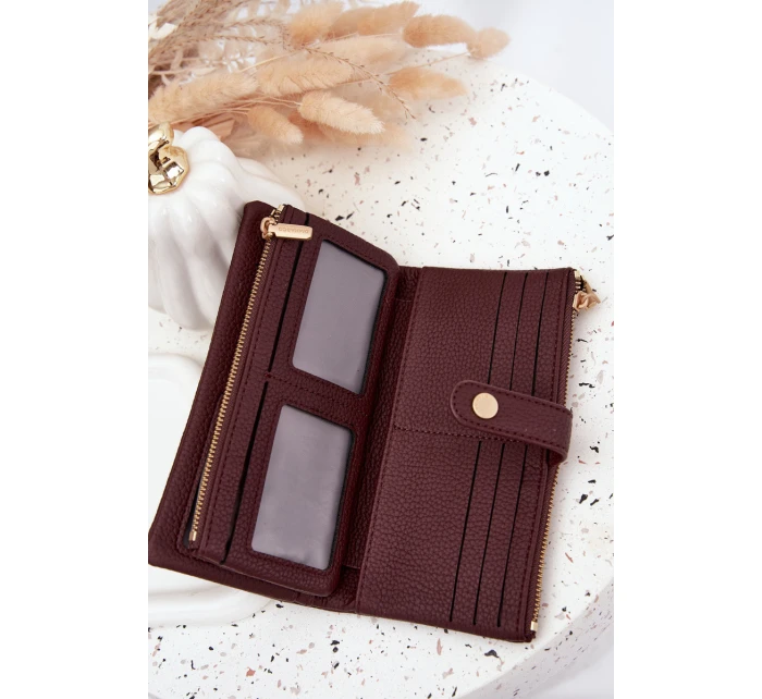 Dámská peněženka z eko kůže Velká bordó Gilessa