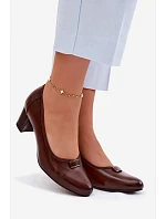 Lodičky na podpatku Vinceza 58622 Hnědé