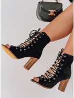 Dámské kozačky LACIUP na podpatku černé FashionStreet ZY0730