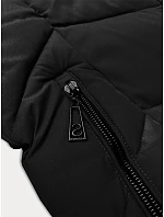 Dámská plus size zimní bunda do půli stehen S'west černá (B8306-1) Dámská plus size zimní bunda do půli stehen S'west černá (B8306-1)