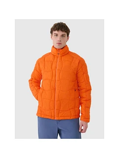 Pánská trekingová péřová bunda 4F 4FWSS25TDJAM527-70S s výplní Primaloft Silver