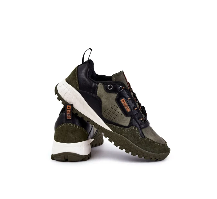 Pánská klasická sportovní obuv Memory Foam Big Star KK174272 Zelená