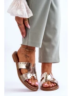 Dámské sandály s ozdobnými výřezy zlato Emily Dámské sandály s ozdobnými výřezy zlato Emily