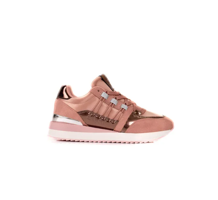 Stylové dámské  tenisky růžové bez podpatku