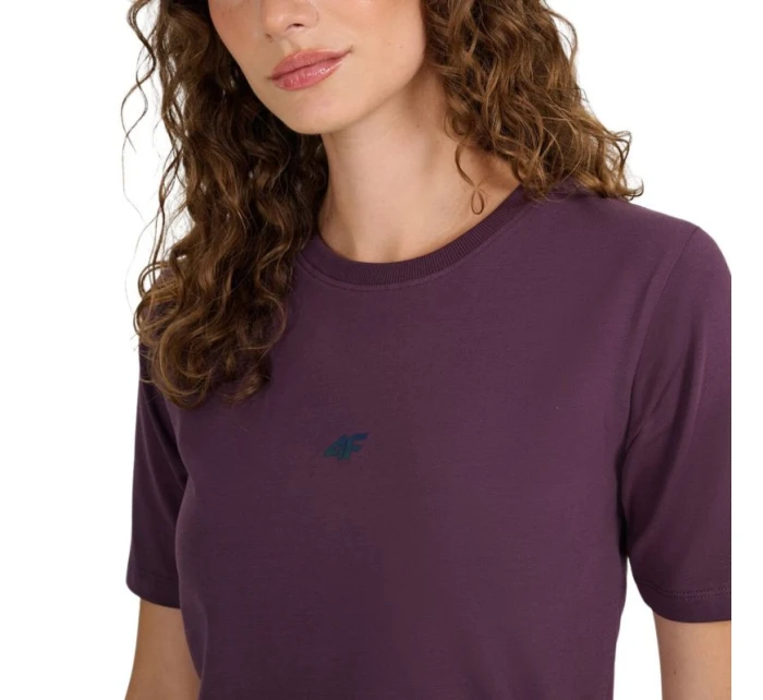 Dámské tričko tmavě fialové WAW25TTSH model 21749365 - 4F Dámské tričko tmavě fialové WAW25TTSH model 21749365 - 4F