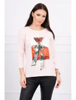 3D grafická halenka Noteworthy pudrově růžová 3D grafická halenka Noteworthy pudrově růžová