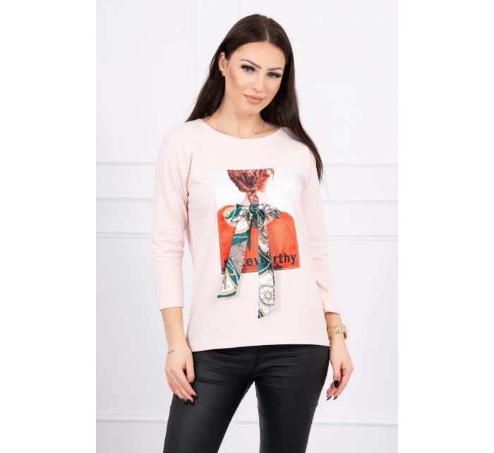 3D grafická halenka Noteworthy pudrově růžová 3D grafická halenka Noteworthy pudrově růžová