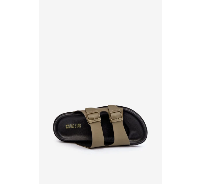 Lehké Pěnové Sandály Mužské Big Star MM174324 Tmavě Zelené