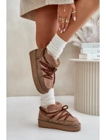 Nízké Sněhule Na Platformě S Kožíškem D.Franklin Hnědé DFSH370011