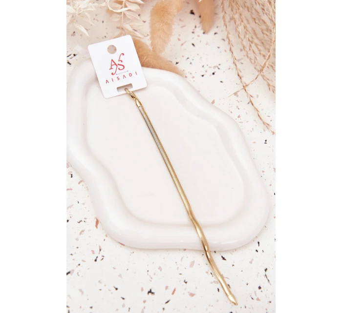 Náramek Žmijka ze chirurgické oceli zlatý