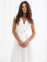 Sukienka IT SK model 22084284 ecru - FPrice Sukienka IT SK model 22084284 ecru - FPrice