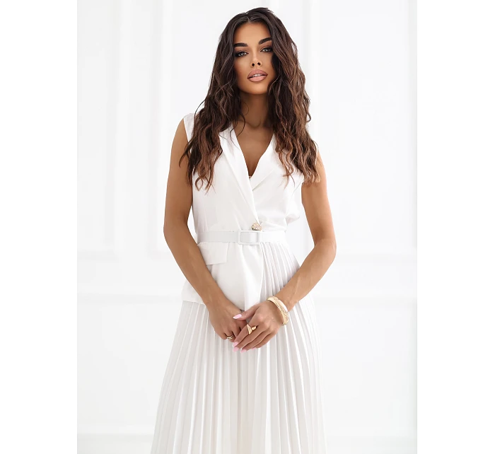 Sukienka IT SK model 22084284 ecru - FPrice Sukienka IT SK model 22084284 ecru - FPrice