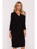 S428 Šaty s výstřihem - černé S428 Šaty s výstřihem - černé