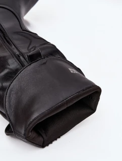 Dámské zateplené kozačky kovbojky na podpatku Zareen – černé, eko kůže