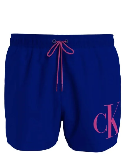 Pánské plavky KM0KM00967 C7N modrofialové - Calvin Klein