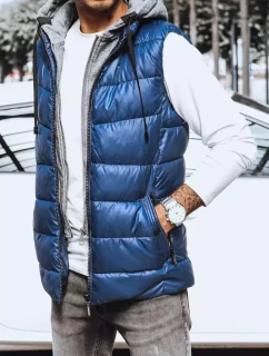 Pánská tmavě modrá vesta FashionStreet TX4138