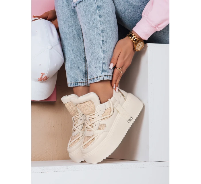 Dámské tenisky na vysoké platformě UPSOLE nature FashionStreet ZY0803