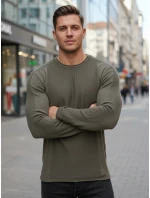 Pánský khaki svetr model 21995134 - FashionStreet Pánský khaki svetr model 21995134 - FashionStreet