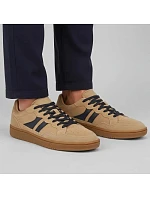 Skórzane męskie sneakersy beżowe model 22087097 - FILIPPO