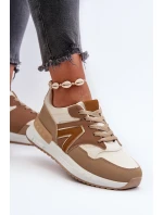 Dámské tenisky z ekologické kůže hnědé model 21657641 - Boto Dámské tenisky z ekologické kůže hnědé model 21657641 - Boto