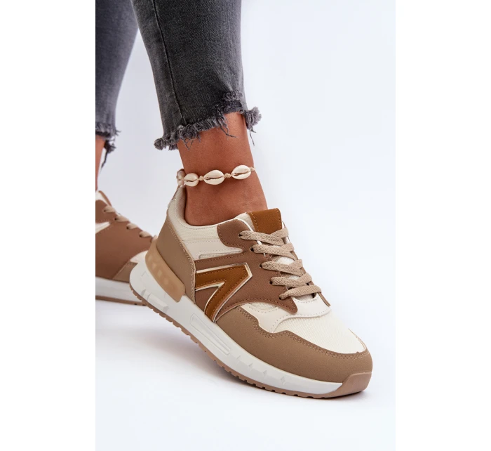 Dámské tenisky z ekologické kůže hnědé model 21657641 - Boto Dámské tenisky z ekologické kůže hnědé model 21657641 - Boto