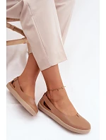 Kožené baleríny Barefoot Zazoo 10217 Cappucino