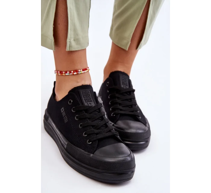 Nízké šněrovací tenisky Big Star LL274967 Černé Nízké šněrovací tenisky Big Star LL274967 Černé