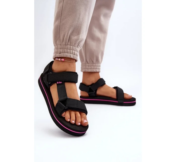 Dámské sandály na platformě Lee Cooper Černé