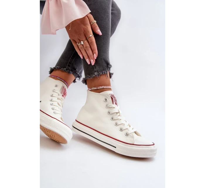 Dámské vysoké tenisky Big Star Bílé Dámské vysoké tenisky Big Star Bílé