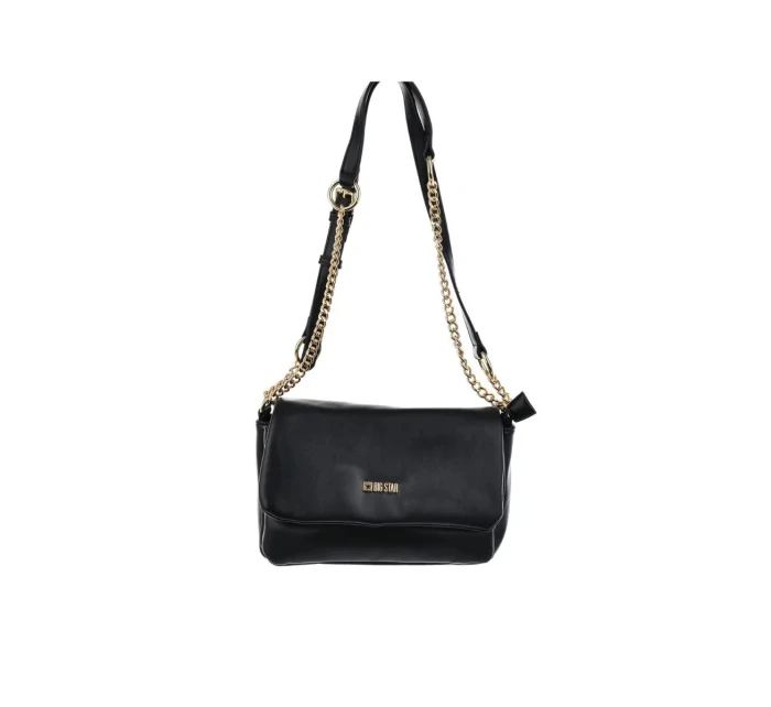 Kabelka Crossbody Se Zlatým Řetězem Big Star OO574048 Černá
