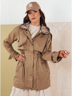 Dámská přechodná bunda parka MOZA tmavě béžová FashionStreet TY4284