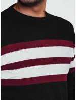 Pánský černý svetr FashionStreet WX2247 Pánský černý svetr FashionStreet WX2247