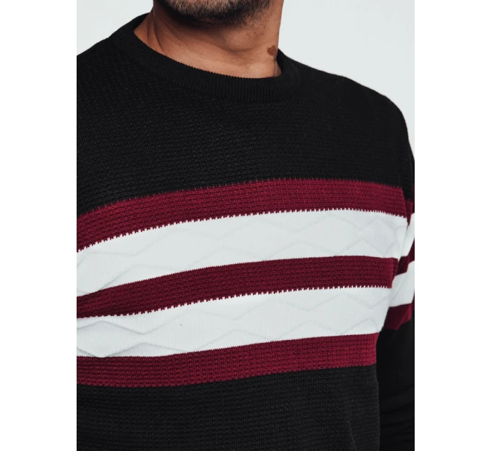 Pánský černý svetr FashionStreet WX2247 Pánský černý svetr FashionStreet WX2247