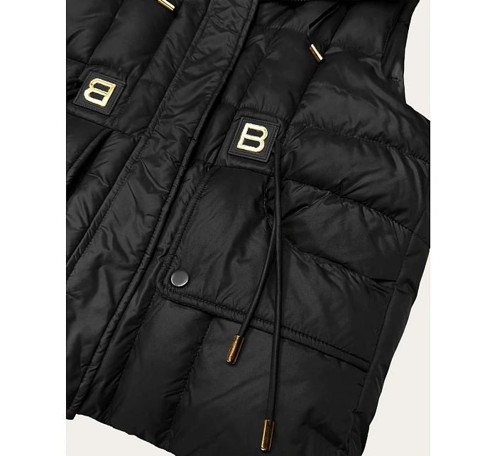 bezrękawnik damski z kapturem Goodlookin czarny model 22037928 - S'WEST