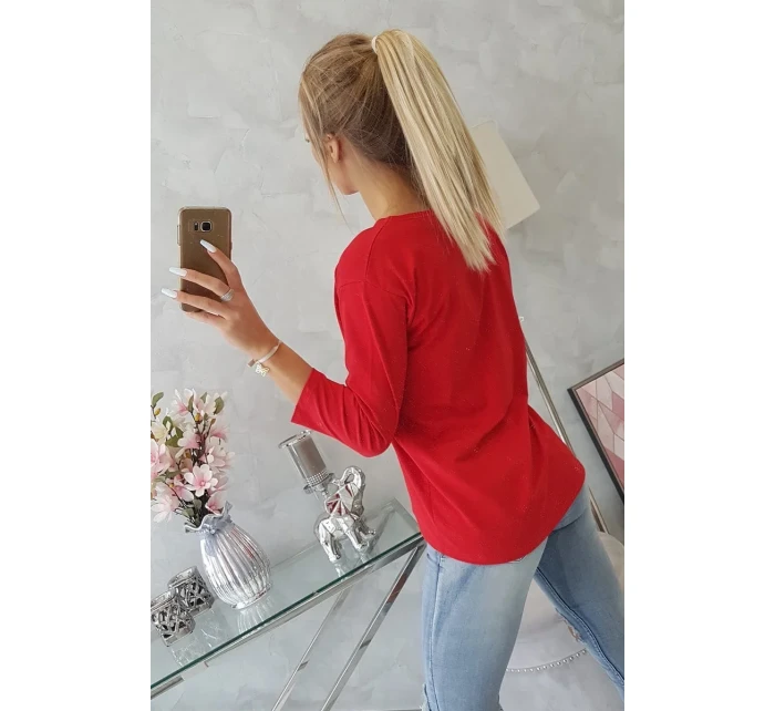 Halenka s 3D model 18743898 krajková červená - K-Fashion Halenka s 3D model 18743898 krajková červená - K-Fashion